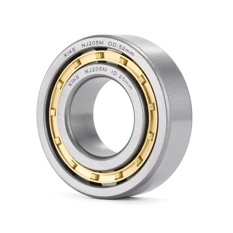 Xike 1 Pcs NJ205M Cylindrical Roller Bearings 25x52x15mm, Fits DIY/Motor/Turbines/Compressors/Reducer/Gearbox, Industrial/Agricultural/Engineering/Garden Machinery. - Image 1